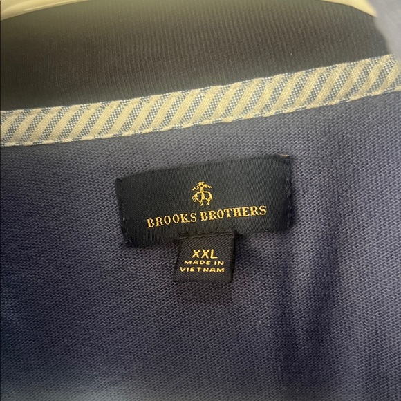 Brooks Brothers Men's Zip-Up Sweater in Blue - Picture 2 of 3